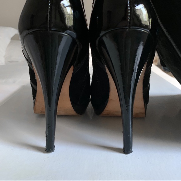 CHARLES DAVID Suede/Patent Knee High Boot - Picture 5 of 6